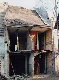 Abbruch der Rückwand am Altbau